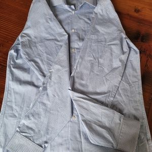 Calvin Klein 15 1/2 34/35 square blue shirt men